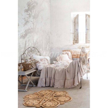 Copriletto matrimoniale collezione Tintoretto di Blanc Mariclò, colore beige. Vista ambientata